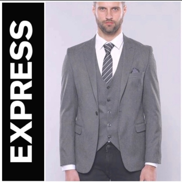 Express Other - Express Men's 2- Piece Vest & Blazer Set - Gray